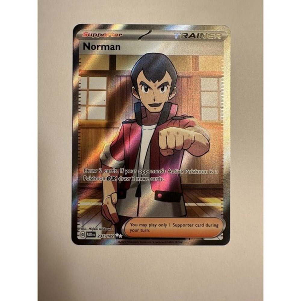 Pokemon Norman 237/182 Paradox Rift Scarlet & Violet Ultra Rare Full Art 63Z